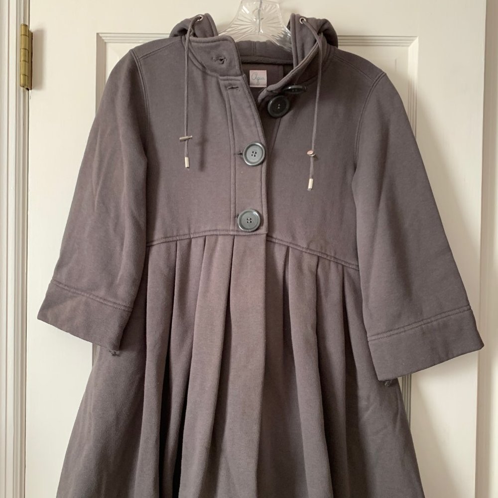 Aqua Grey Hoodie Sweatshirt Jacket